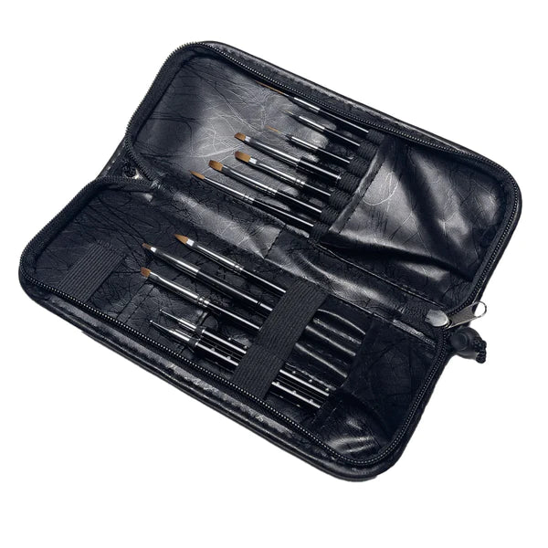 Kit de pinceles y herramientas con estuche de transporte