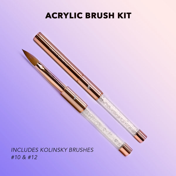 Pure Kolinsky Acrylic Brush Kit by Valentino Beauty Pure